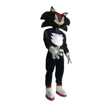 Hedgehog Shadow Cosplay Costume Hedgehog Type Black Superhero - Black - View 2