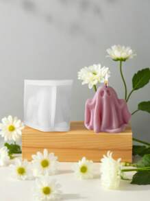 1 件可爱鬼形 DIY 硅胶模具，用于制作石膏、树脂、蜡烛、肥皂 - 白色 - 查看 7