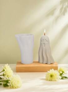 1 件可爱鬼形 DIY 硅胶模具，用于制作石膏、树脂、蜡烛、肥皂 - 白色 - 查看 1