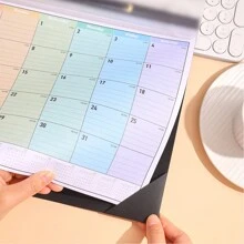 12 Sheets 2025 Colorful Monthly Wall Calendar Transparent Waterproof Cover Rainbow Weekly Planner Daily Study Check-In Message Hanging Calendar Festival Celebration For Organizing At Home School Office