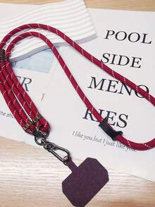 可调节手机带挂绳斜挎手机挂绳颈绳带补丁兼容 iPhone 手机挂绳带 - 運動條紋尼龍頸繩 - 查看 16