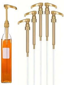 8cc 3pcs/5pcs Black/White/Gold Syrup Pumps, Syrup Pumps For 750ml/25.4oz Bottles, Syrup Pumps For Coffee Syrup Snow Cones, Creative Spice Bottle Pumps, Sauce Pump Dispensers, Pump Dispensers, Multi-Function Pump Dispensers For Oil Bottles, Kitchen Tools),No-Mess, Fixed Angle Design, Anti-Clog, Spill-Proof, Easy-Flow, Fits Multiple Brands - Torani, DaVinci, Skinny, Upouria, Holy Kakow, And 1883