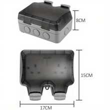 Outdoor Sockets 13A Waterproof Plug Socket IP66 Double Gang Twin Switched Socket Outside Outdoor Wall Electrical Rated Plug Power Socket Box - Variant1 - View 2