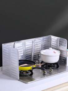 1/2pcs, Anti Splash Oil Aluminum Foil, Gas Stove Anti Splash Oil Sieve Plate, Cooking And Frying Anti Splash Oil, Kitchen Tools Suitable For Kitchens And Restaurants, Oil Splatter Guard Foil Shield Guard Splatter Screen For Frying Pan Grease Splatter Screen Cooking Splatter Shield Grease Guard Oil Baffle Plate Folding Stove Oil Splash Grille - Multicolor - View 3