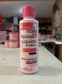 1 Pieza - 4 Onzas  Fantasy Nails Monomero Acrilico Liquido Secado Rapido para uñas Acrilicas - Blanco - Ver 3