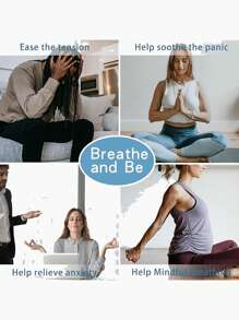 suteyi Mindfulness Breathing Necklace, Stress Relief Pendant, Stainless Steel Men's Anxiety Breathing Necklace - Silver - View 3