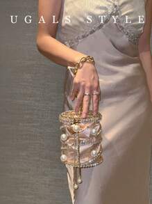 Bolso de noche de lujo para mujer, bolso de novia de boda, cartera con purpurina, pedrería y cristales, bolso de mano para fiesta, baile de graduación, cena, perfecto para bodas, fiestas, cenas y banquetes. Combina a la perfección con vestidos de fiesta, noche y con lentejuelas para mujeres.