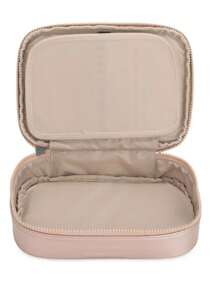 Metal Monkey Pencil Case With Keychain, Briefcase For Pens, Markers, Pencils, 3 Compartments - Rose Gold - View 5
