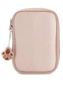 Metal Monkey Pencil Case With Keychain, Briefcase For Pens, Markers, Pencils, 3 Compartments - Rose Gold - View 3