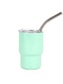 1 件/2 件/6 件不锈钢双层升华迷你不倒翁咖啡杯带盖和吸管水杯双层真空隔热杯适用于酒吧、俱乐部、餐厅、家庭、派对用品返校 - 白色 - 查看 15