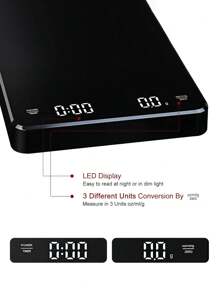 1pc Multi-Functional Kitchen Digital Scale, Coffee Scale With Timer, High Precision Cooking Scale, Italian Handheld Coffee Scale, Type-C Rechargeable Coffee Scale, Suitable For Brewing And Drip Coffee