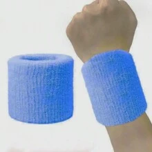 1 Pair Of Sweat-Absorbent, Breathable Sports Wristbands For Exercise, Football, Basketball, Running Gym Gym Wristbands Accessories
