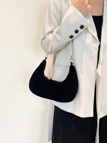 Bolso de Hombro/Axila para Mujer, Casual, Minimalista, Espacioso, Ligero y Versátil - Negro 3 - Ver 3