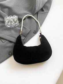 Bolso de Hombro/Axila para Mujer, Casual, Minimalista, Espacioso, Ligero y Versátil - Negro 3 - Ver 6