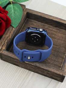 兼容 表带和表壳组合套装 时尚、运动、柔软舒适的铆钉扣硅胶表带 + 闪亮镶钻防摔防刮 PC 表壳，带钢化玻璃膜一体式表壳兼容 38/40/41/42/44/45/46/49mm 替换表带表壳兼容 Series Ultra/11/10/9/8/7/6/5/4/3/Se 女士表带表壳 - 藍色 - 查看 4