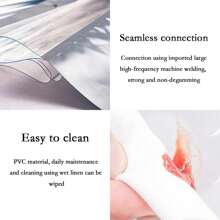 Transparent Tarpaulin With Eyelets Waterproof 420g/M² PVC Tarpaulin Fabric Tarpaulin Wind Protection Rain Protection For Garden Pavilion Terraces Balcony Greenhouses - 灰色+透明 - 查看 4