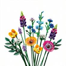 LEGO 10313 Icons Wildflower Bouquet Set - Artificial Flowers With Poppies And Lavender
