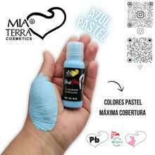 MIA TERRA COSMETICS PASTEL WATER BASE LIQUID BODY PAINT - PASTEL BLUE - View 3