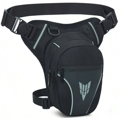 Bolsa protectora para la pierna de la motocicleta, bolsa impermeable para el muslo para exteriores, bolsa para la pierna para hombres, bolsa para la cintura para hombres, bolsa para el muslo para exteriores para mujeres, bolso de bandolera para montar en motocicleta, con correa desmontable para la pierna, adecuada para senderismo, ciclismo, pesca, viajes en motocicleta