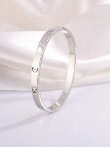 Camhanno 1 pièce de bracelet en acier inoxydable neutre délicat et polyvalent, parfait pour offrir à un ami
