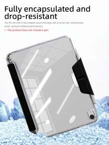 1个亚克力Y型折叠黑色磁吸式平板电脑保护套,多角度可折叠支架带笔槽,高透明亚克力后盖,睡眠/唤醒功能,休闲/简约/经典设计,适用于iPad Mini6/Mini7/9.7/10.2/10.5/Air4/Air5/10th/10.9/Pro11/Air11(M2)/Air13(M2)/Pro11(M4)/Pro13(M4)2024 12.9英寸/iPad Air 13(M3 2025) - 黑色 - 查看 9