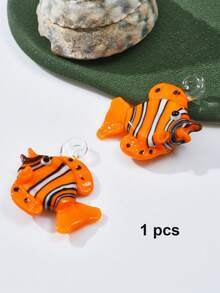 1/5 pièces Dauphin, hippocampe, pendentif d'animal marin en cristal de verre mignon et coloré, adapté pour la fabrication de bijoux DIY, colliers, boucles d'oreilles, porte-clés, chaîne de téléphone, décoration d'aquarium, cadeau - Multicolore - Voir 17