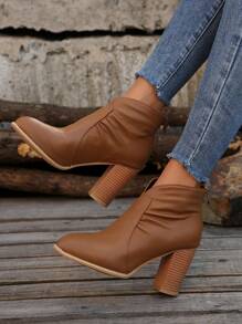Nuevos botines de mujer de moda para otoño, botines de tacón grueso, botines de tacón ultrarrenado