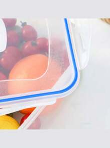 SET 4 contenedor transparente alimentos refrigerador microondas - transparente - Ver 2