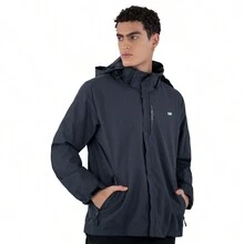 Chamarra Hombre Impermeable Lluvia Rompevientos Senderismo - Gris - Ver 1