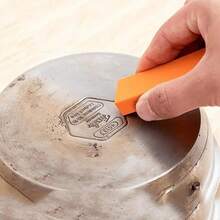 Tẩy cặn vôi bằng thép không gỉ, Tẩy cặn vôi bằng thép không gỉ Magical Eraser, Tẩy rỉ sét cao su cho dao & chảo Nhà bếp, Phòng tắm, Gia dụng - trái cam - Xem 5