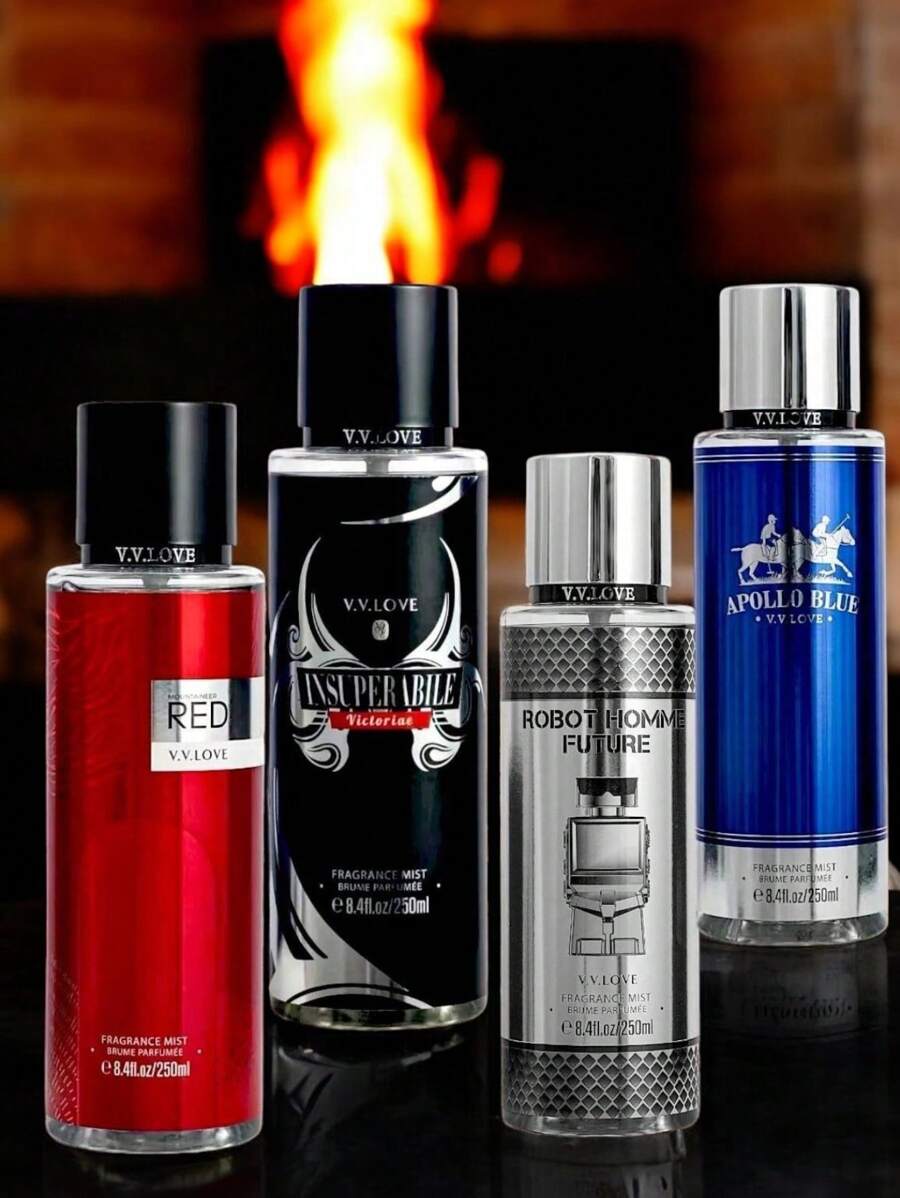 VV.LOVE 250ML LARGE BODY MIST PERFUME FOR MEN - 4 Piece Set - View 1