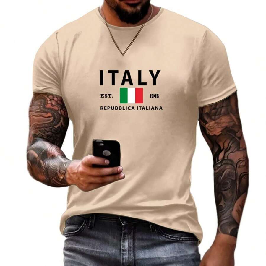 Camisa Masculina ITALY Basíca Lançamento Promoção Malha envio já