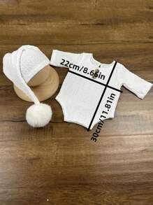 2 sztuki/zestaw strojów do fotografii noworodkowej - czapka + ubranka, strój na pamiątkę rozwoju dziecka, rekwizyt do sesji zdjęciowej, dekoracje dla rodziny na baby shower, prezenty na wielkanoc, rzeczy dla dziewczynek/chłopców