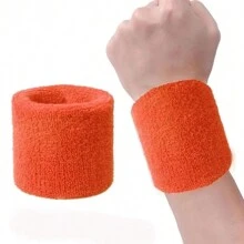 1 Pair Of Sweat-Absorbent, Breathable Sports Wristbands For Exercise, Football, Basketball, Running Gym Gym Wristbands Accessories