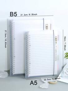 20/26 Holes A5/B5 Pp Loose Leaf Notebook, 1pc Back To School