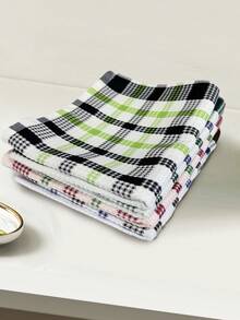 SHENG CHUN 1pc Waffle Weave Tea Towel, Non-Shedding & Colorfast, Kitchen Dishcloth, Thick Solid Color Tea Table Cloth, Super Absorbent Microfiber Cloth - Multicolor - View 3