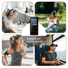 64GB Music MP3 Player With Speaker Bluetooth-Compatible 5.0 Digital Audio Player - Black - View 2