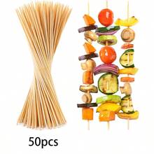 50/90入組一次性竹籤，天然竹製（90入組，2.5mm和3.0mm直徑/50入組，3.5mm和4.0mm直徑），適用於燒烤，開胃菜，水果，雞尾酒，烤肉串，巧克力噴泉，廚房，手工藝品和派對 - 彩色 - 查看 26