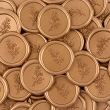 BAOFALI 30 件/50 件迷迭香图案自粘蜡封贴纸适用于礼物婚礼邀请函信封密封