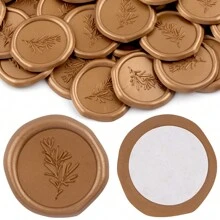 BAOFALI 30 件/50 件迷迭香图案自粘蜡封贴纸适用于礼物婚礼邀请函信封密封