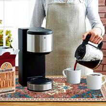 1pc Home Decor Checkered & Diamond Pattern Printed Draining Mat, New Absorbent Kitchen Counter Drying Pad, Dish Drying Mat - Soft Silica Gel Anti-Slip Quick-Dry Pad, Suitable For Kitchen Counter, Coffee Machines - Multicolor - View 7