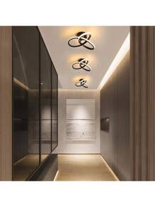 Lámpara Techo Baño Led Regulable Lus Moderna Colgante 3modos - Negro - Ver 7