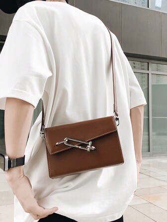 Solid Color Versatile Flap Shoulder Bag Christmas Fall University Sling Bag Cross Body Bag Side Bag Gifts Scream Bag Crossbody Bag Winter Christmas Gifts Bag Thanksgiving Travel Purse Holiday Storage Bag Tote Bag Messenger Bag Beach Bag Gym Bag Cool Street Square Bag Versatile Fashion Box Stylish Box Bag Men Gifts Vacation Vintage Funny Gifts Side Bag Hobo Bag Retro Bag Valentine Day Holiday Essentials Camping Sling Bag Stickers Brown Bag Back To School Valentine Gifts Vintage Gift Bag Pack Spring Vintage Bags School Supplies