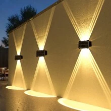 CANMEIJIA Large Size Solar Powered Outdoor LED Wall Light, Waterproof RGB Switchable Lighting, Energy Saving Vintage Home Decoration Wall Lamp, Suitable For Garden/Parking Lot/Exterior Corridor/Entrance/Patio/Flower Bed/Intersection/Exterior Wall/Interior Wall/Rooftop Fall Decor House Decor Outdoor Decor For Valentines Decor