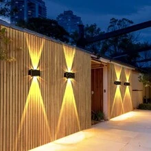 CANMEIJIA Large Size Solar Powered Outdoor LED Wall Light, Waterproof RGB Switchable Lighting, Energy Saving Vintage Home Decoration Wall Lamp, Suitable For Garden/Parking Lot/Exterior Corridor/Entrance/Patio/Flower Bed/Intersection/Exterior Wall/Interior Wall/Rooftop Fall Decor House Decor Outdoor Decor For Valentines Decor