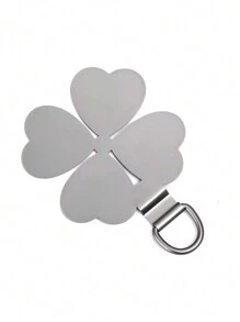 304#不锈钢四叶草心形手机支架，手机指环扣，手机挂绳，手机壳充电口固定指环扣，送给母亲、家人、朋友的礼物，生日、节日手机装饰，手机链 - 彩色 - 查看 10