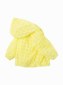 mini bala Baby Girl Sun Protection Hooded Jacket - Yellow - View 5