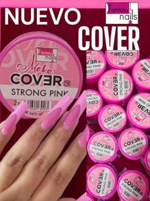 Acrylic Powder Strong Pink Make Cover Fantasy Nails - Hot Pink - View 4