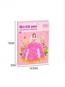 1 Set DIY Handmade Sticker Art, Princess & Fairy Themed Design, Dress-Up Activity, Creative Drawing Kit, Suitable For 3-6 Years Old Girls, Ideal Birthday Or Holiday Gift, Girls' Cognitive Toy, Children's Coloring Book And Sticker Set