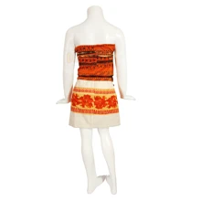 Disfraz Tipo Moanna Vestido + Peluca Cosplay Princesa Mar